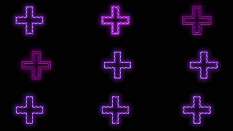 Crosses-shape-pattern-with-pulsing-neon-purple-light-6