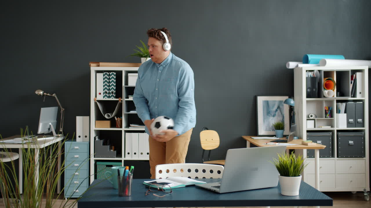 Funny Employee Dancing in Office