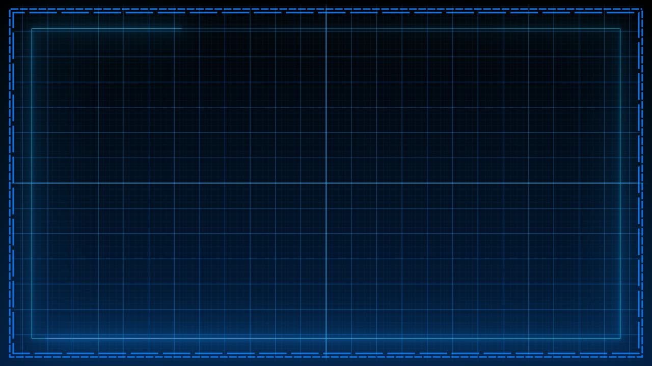 Neon rectangle hologram frame border viewfinder lights lasers geometric glow outline shape or laser