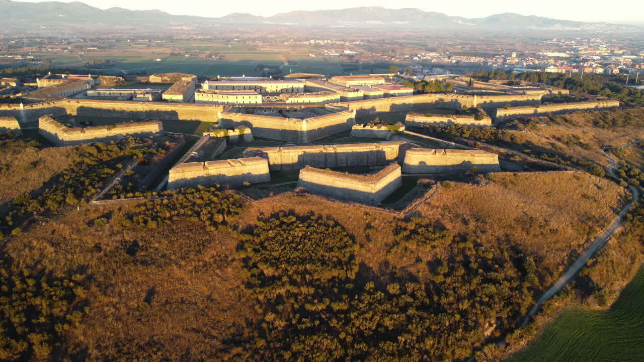 Aerial View of a Star-Shaped Fortress