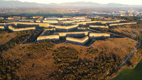 aerial view of a star-shaped fortress
