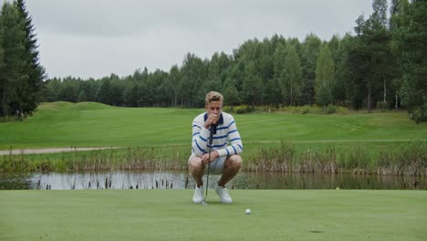 man playing golf