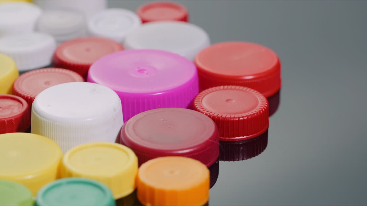 Few Plastic Bottle Caps - Plastic Processing Recycling Industry