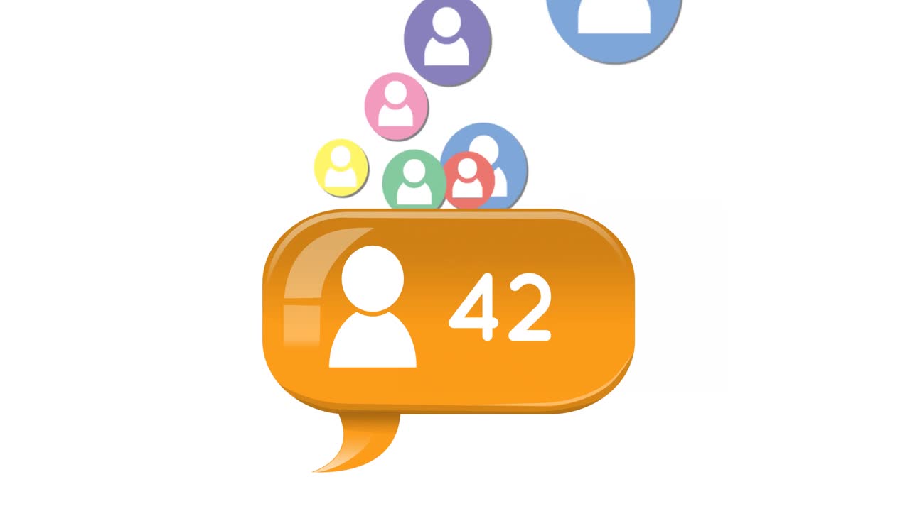 iconos de perfil y números 4k