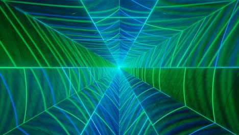una representación 3d de un bucle sin fin que mueve una telaraña de líneas