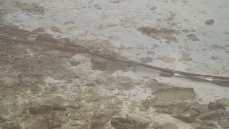 desalination pipeline beneath the shallow water of fiji islands