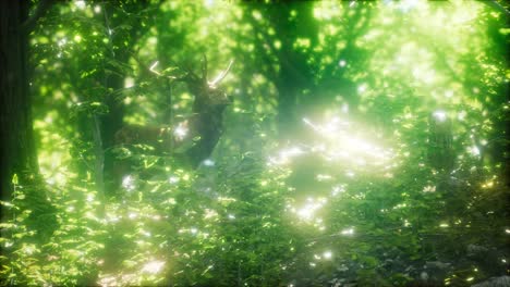 Great-Red-Deer-in-a-Green-Forest