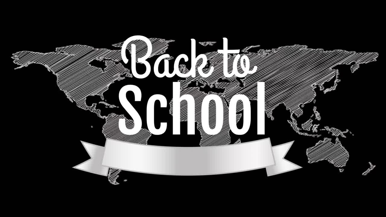 학교로 돌아가는 디지털 생성 비디오 4k