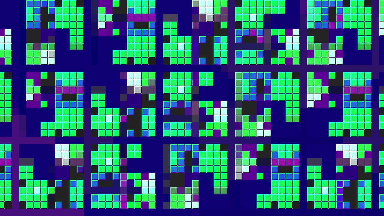 다채로운 픽셀화 된 추상 예술