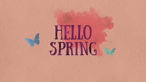 abraza la temporada con mariposas revoloteantes y saludos texto de primavera