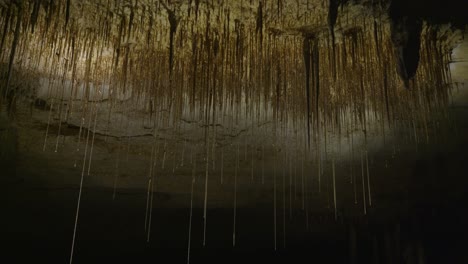 spectacular stalactites in a cave