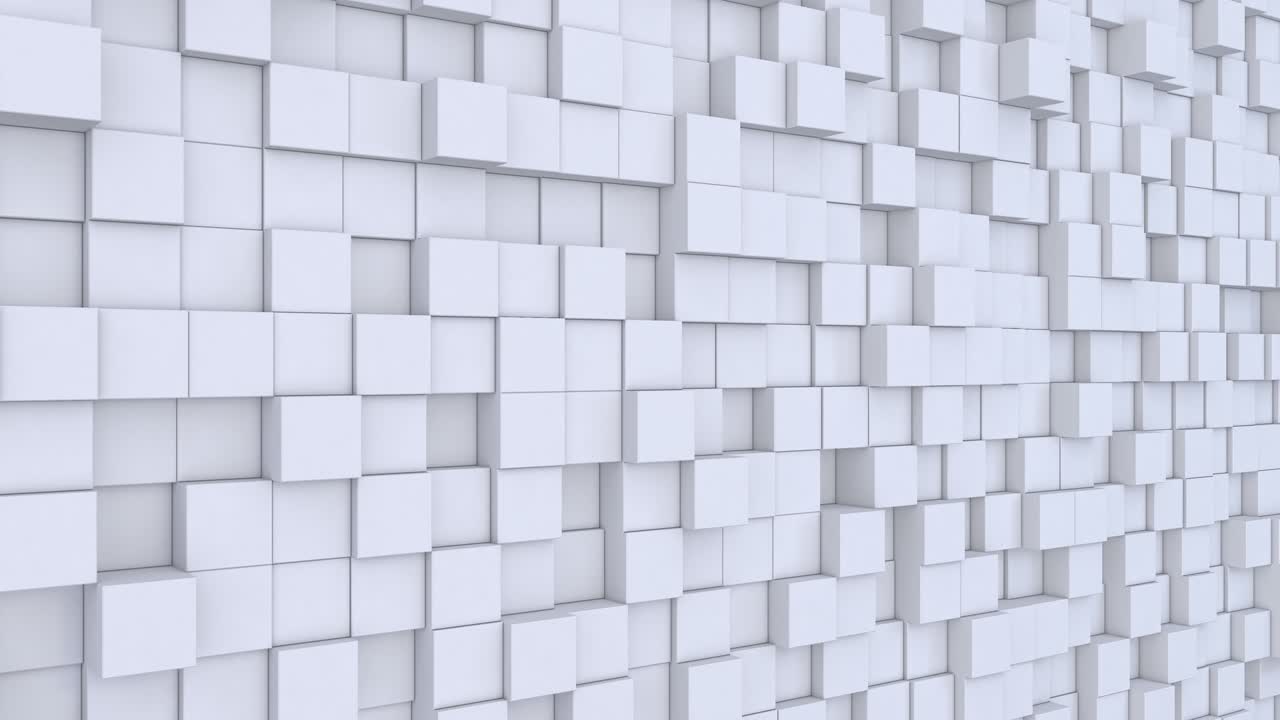 추상적인 사각형 블록 파동 애니메이션 3d