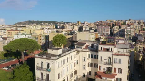 aerial footage reveals densely populated urban neighborhood in italian city