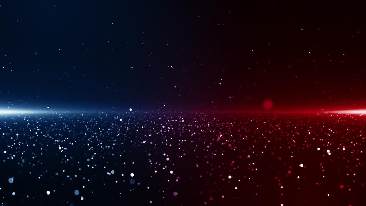 Particles blue red event game trailer titles cinematic concert stage background loop