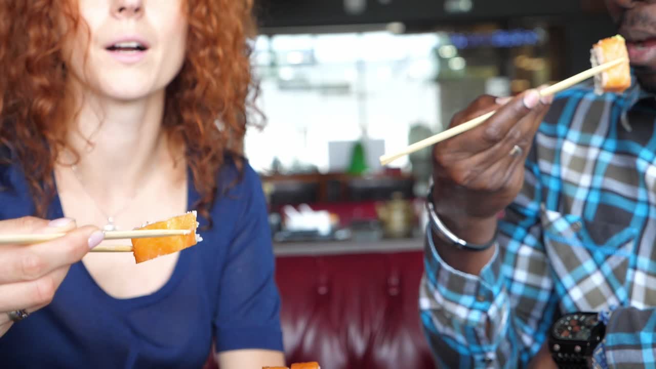 Couple Eating Sushi