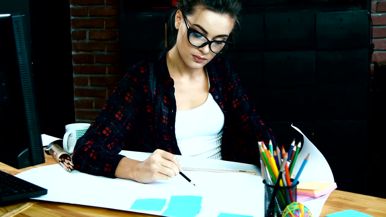 concepto de trabajar solo en la oficina