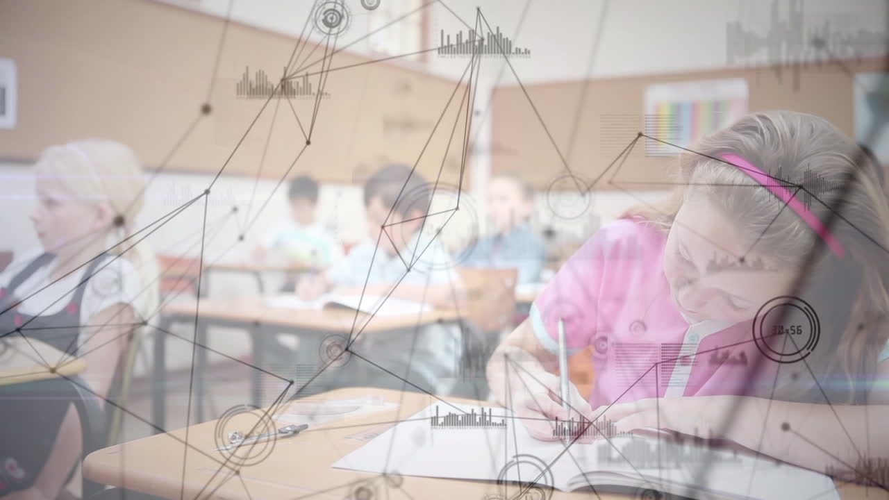 여학생들의 글쓰기를 통한 연결 네트워크의 애니메이션