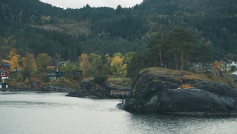 rural landscape on the shores of the hardanger fjord