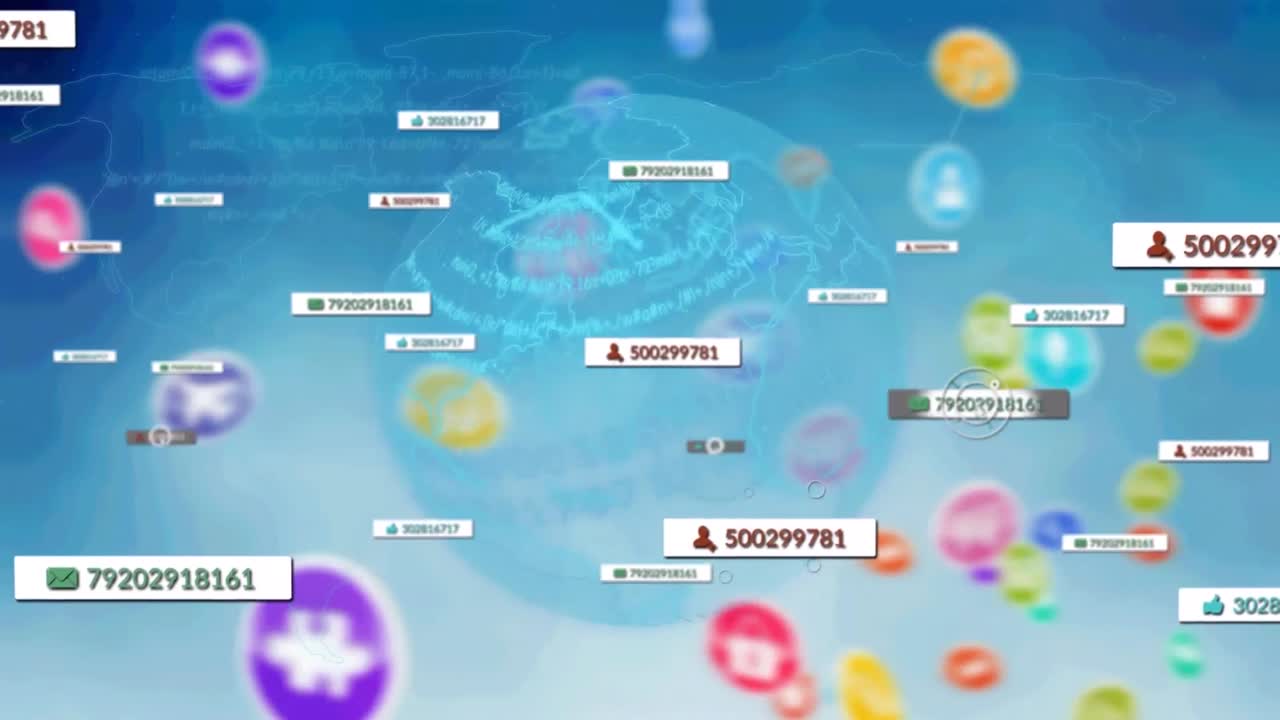 미디어 아이콘의 애니메이션과 전 세계 데이터 처리