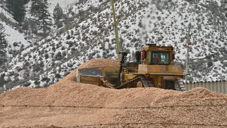 Effiziente-Sägemehlentfernung-Durch-Bulldozer-Im-Einsatz