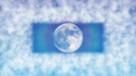 un concepto de ensueño de volar a la luna - bucle sin costuras