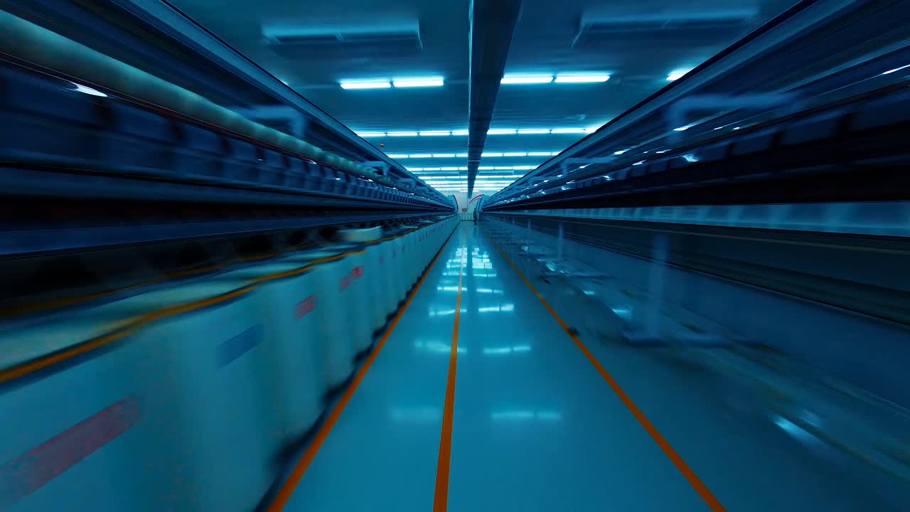 원사 제조 공장 - 섬유 산업 개념 비디오