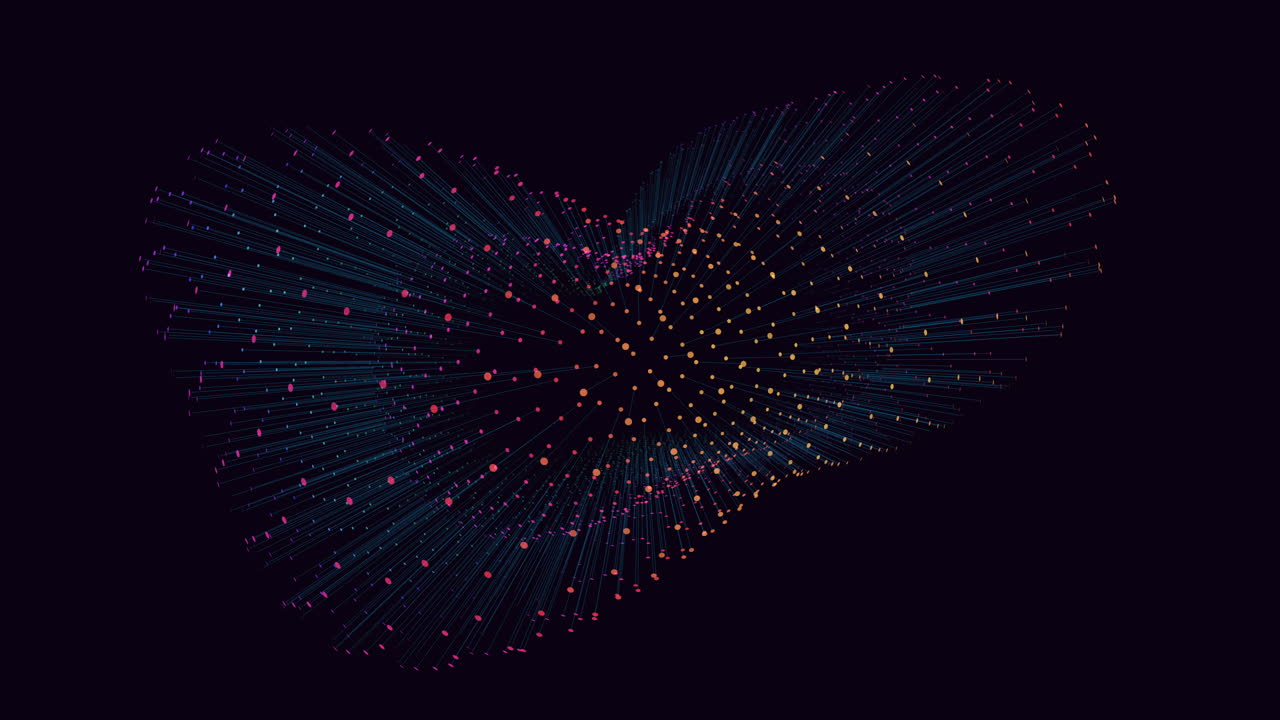 Network visualization mapping relationships between nodes in a complex network
