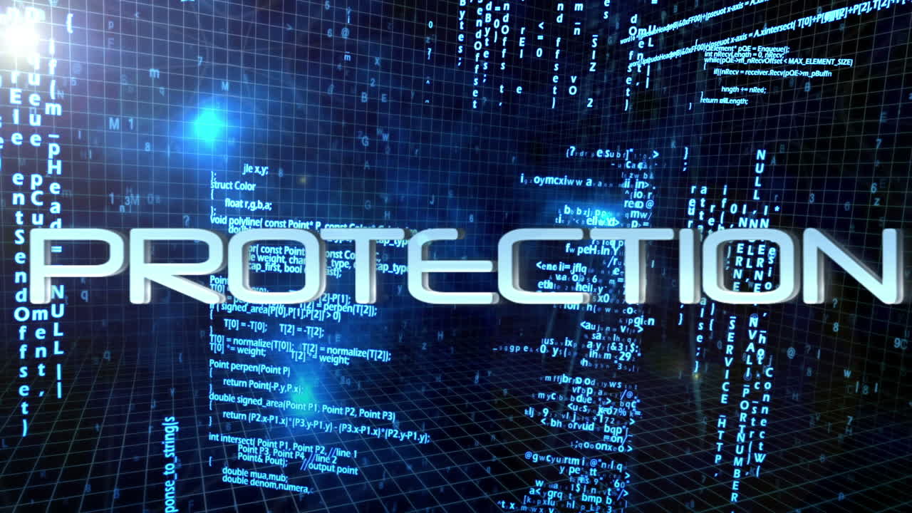 animación de diferentes términos de virus informáticos