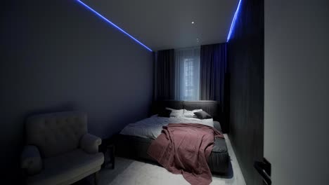 modern stylish interior of a bedroom. home interior design