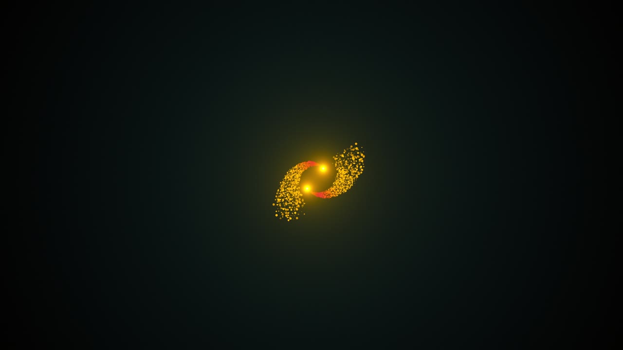 luces de carrera con rastro en espiral de partículas brillantes, generadas por computadora. renderización 3d de fondo brillante