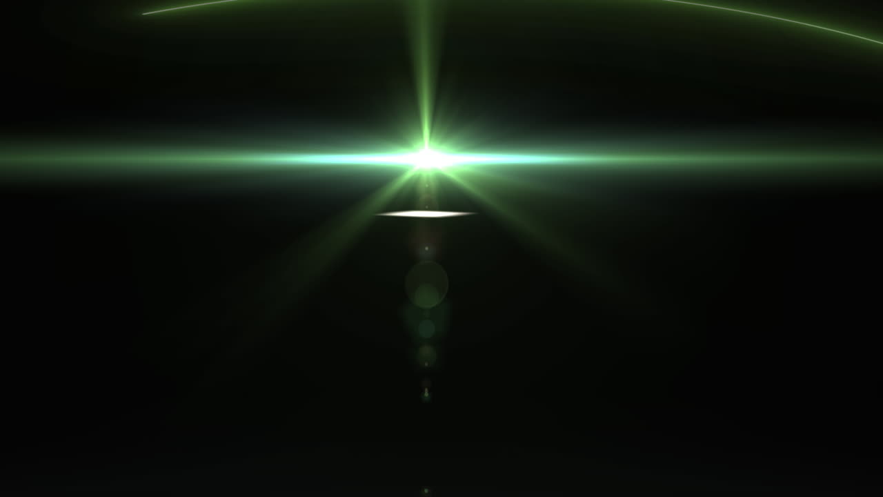 animación de luz brillante verde sobre un fondo negro