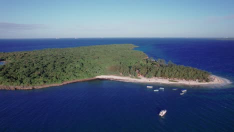 aerial view of mbudya island at sunset in dar es salaam, tanzania