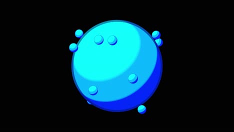 esfera azul brillante
