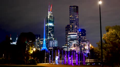 Lapso-De-Tiempo-De-Las-Campanas-De-La-Federación,-Campana-De-Música-De-Arte-Público-De-Melbourne-En-La-Ciudad-De-Melbourne