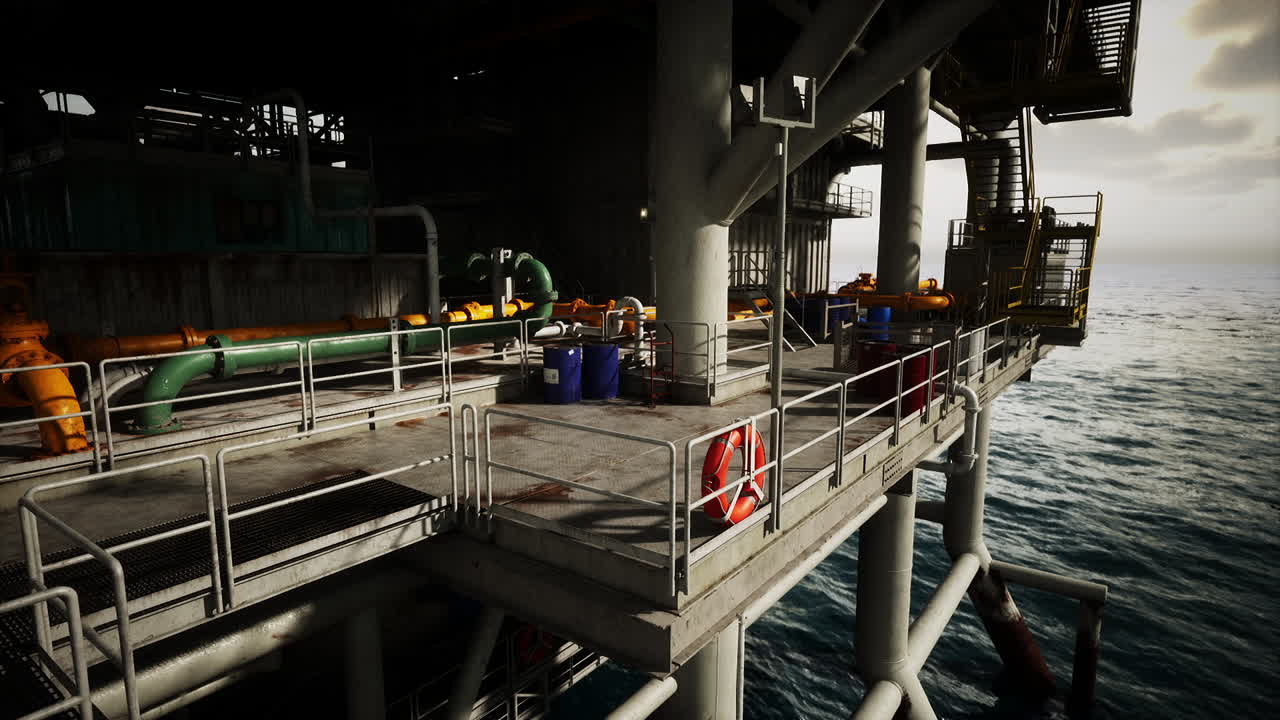 Olierigplatform over havet