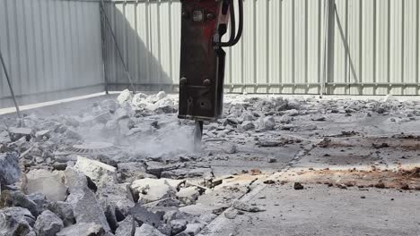 demolición de hormigón con rompedor