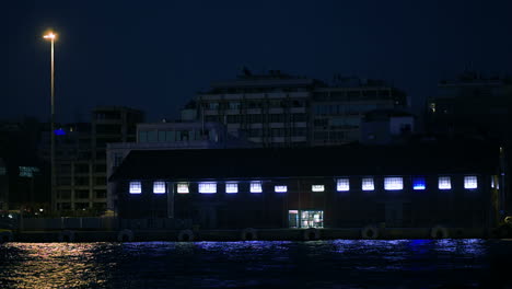 coastal area on resort at night