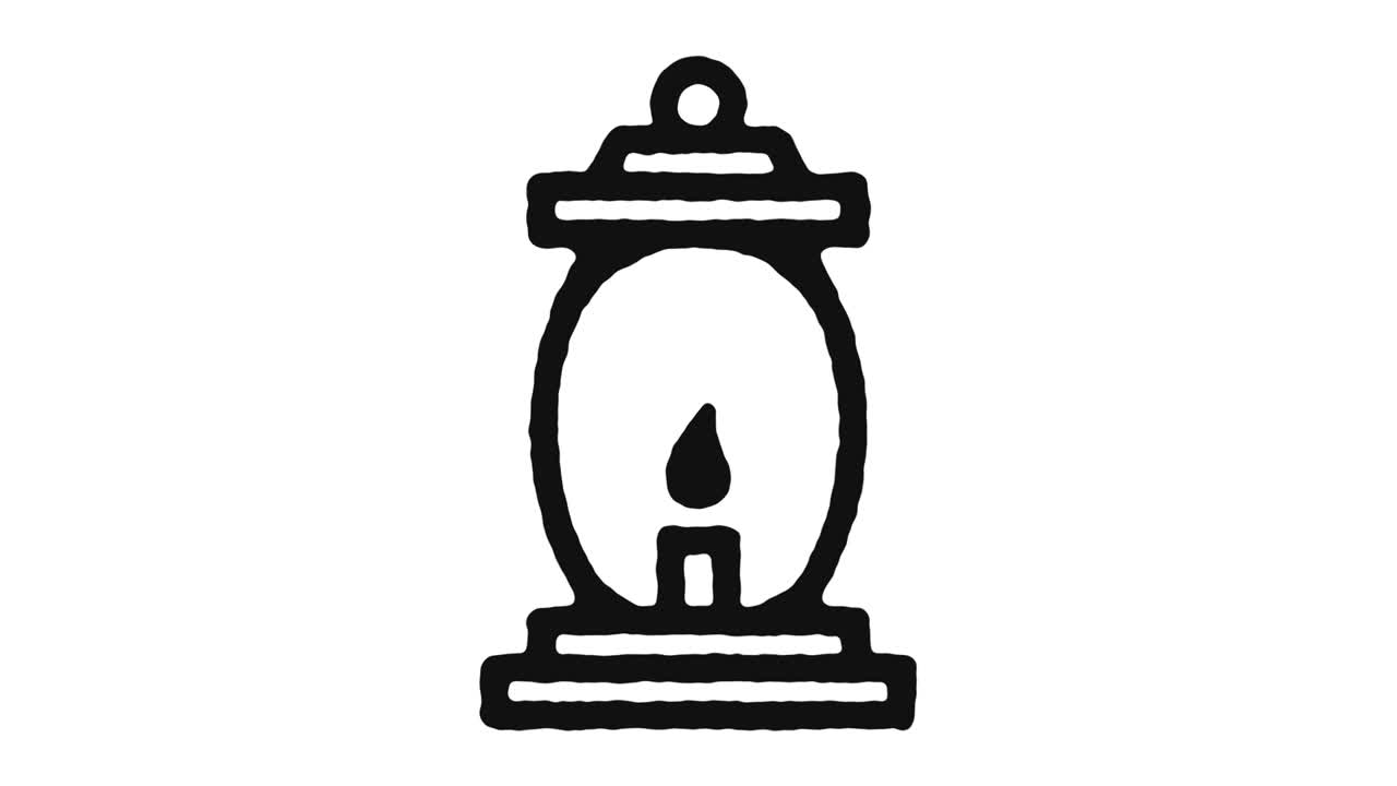 캠핑 아이콘 애니메이션 영상 및 알파 채널