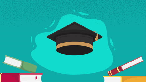graduation hat with accessory animation