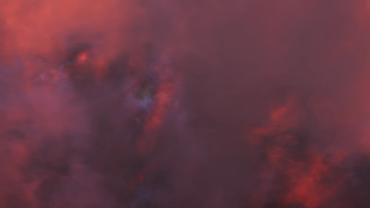 volando en las nubes del atardecer cinematográfico bucle de fondo de movimiento