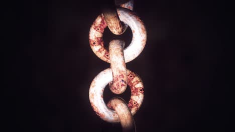 cerca de una cadena oxidada