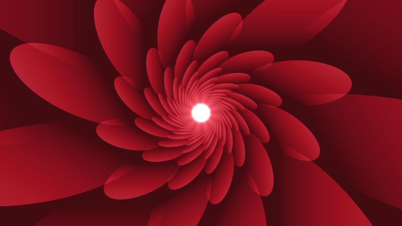 빨간색 추상적인 꽃 루프 몽환적인 애니메이션 배경
