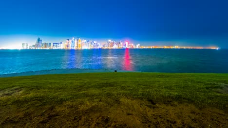 el horizonte del montículo oeste de doha