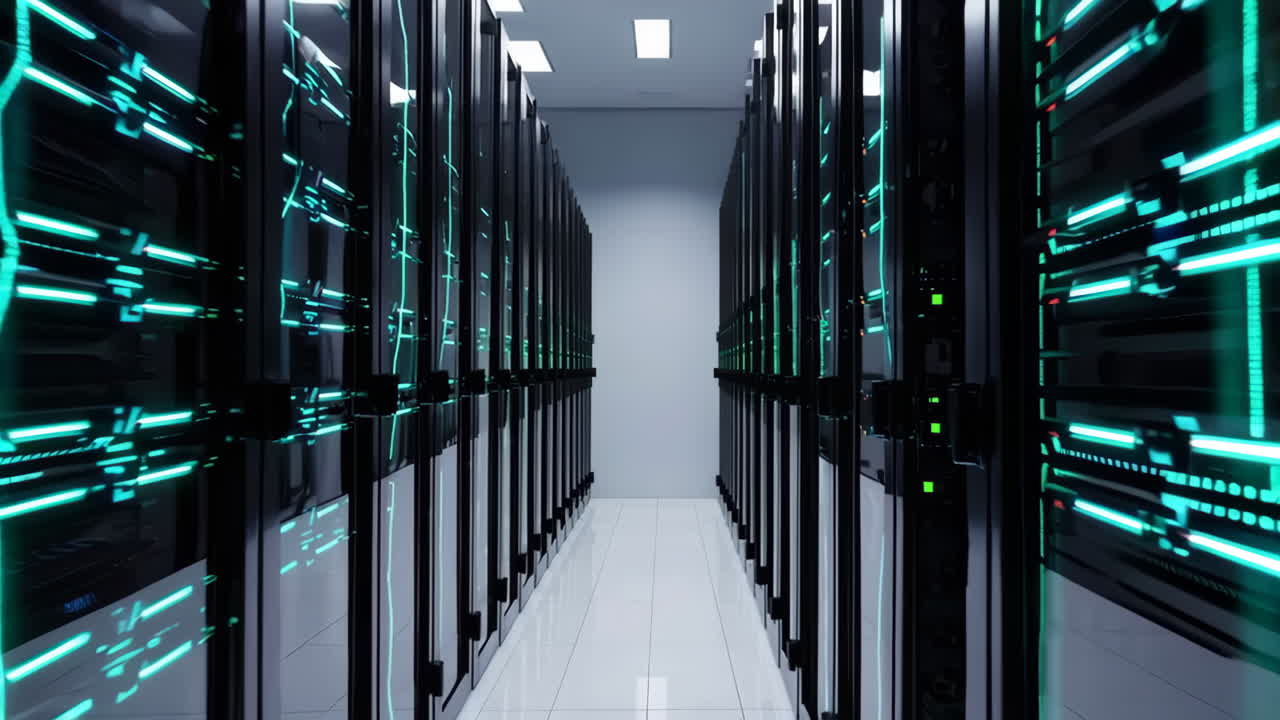 Modern Data Center Interior