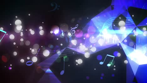 musical notes and bokeh light effects