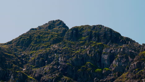 A-long-shot-of-the-top-of-Snowdon-on-a-sunny-day-in-summer