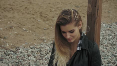 woman on the beach
