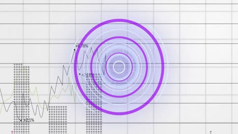 Animation-of-scope-scanning-over-financial-data-processing-on-white-background