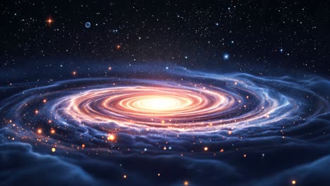 spiral galaxy in deep space