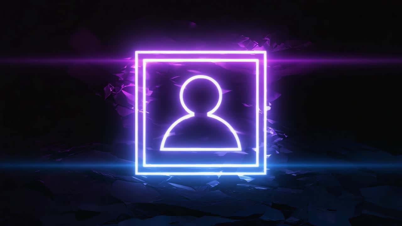 Icona persona neon